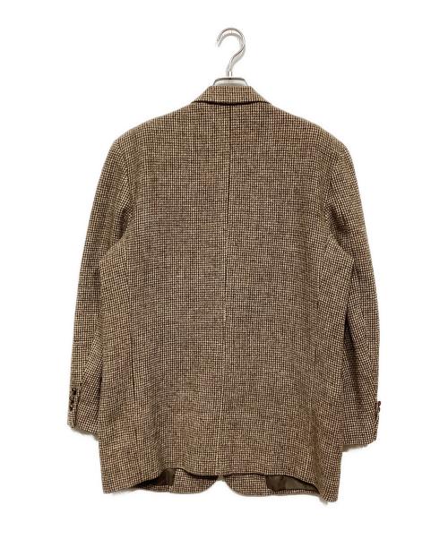 PAPAS（パパス）PAPAS (パパス) Harris Tweed (ハリスツイード) ツイードテーラードジャケット ブラウン サイズ:Mの古着・服飾アイテム