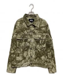 stussy（ステューシー）の古着「Dyed Ranch Jacket（ダイド ランチ ジャケット）」｜オリーブ×ホワイト