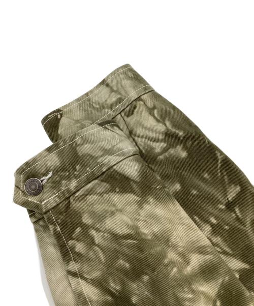 stussy（ステューシー）stussy (ステューシー) Dyed Ranch Jacket（ダイド ランチ ジャケット） オリーブ×ホワイト サイズ:Mの古着・服飾アイテム
