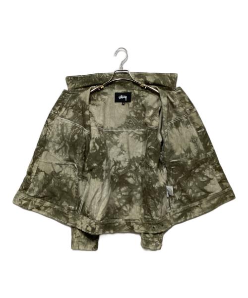 stussy（ステューシー）stussy (ステューシー) Dyed Ranch Jacket（ダイド ランチ ジャケット） オリーブ×ホワイト サイズ:Mの古着・服飾アイテム