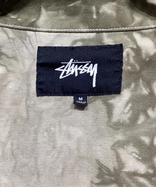 stussy（ステューシー）stussy (ステューシー) Dyed Ranch Jacket（ダイド ランチ ジャケット） オリーブ×ホワイト サイズ:Mの古着・服飾アイテム