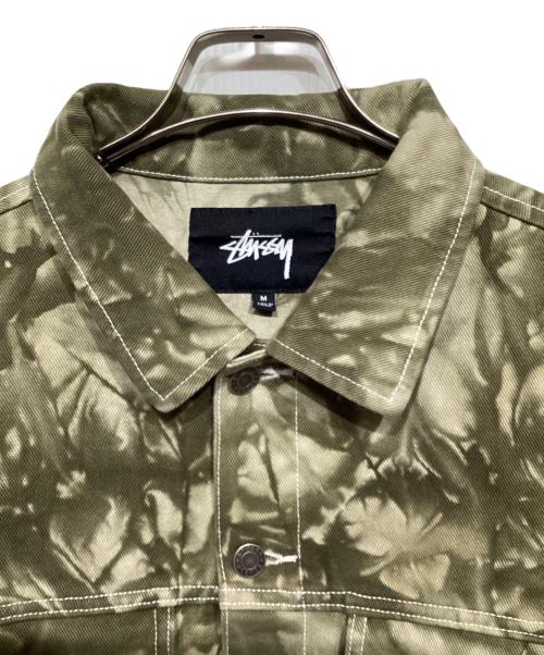 stussy（ステューシー）stussy (ステューシー) Dyed Ranch Jacket（ダイド ランチ ジャケット） オリーブ×ホワイト サイズ:Mの古着・服飾アイテム