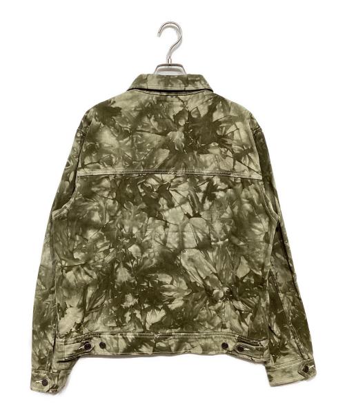 stussy（ステューシー）stussy (ステューシー) Dyed Ranch Jacket（ダイド ランチ ジャケット） オリーブ×ホワイト サイズ:Mの古着・服飾アイテム