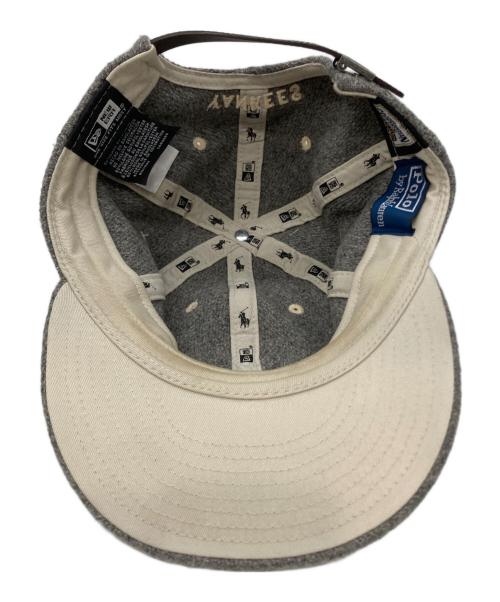 POLO RALPH LAUREN（ポロ・ラルフローレン）POLO RALPH LAUREN (ポロ・ラルフローレン) New Era (ニューエラ) ウール混キャップ グレーの古着・服飾アイテム