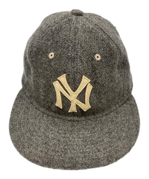 POLO RALPH LAUREN（ポロ・ラルフローレン）POLO RALPH LAUREN (ポロ・ラルフローレン) New Era (ニューエラ) ウール混キャップ グレーの古着・服飾アイテム