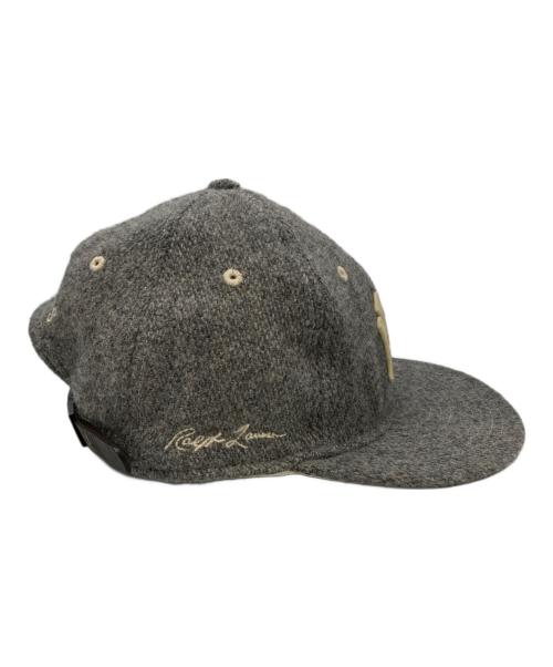 POLO RALPH LAUREN（ポロ・ラルフローレン）POLO RALPH LAUREN (ポロ・ラルフローレン) New Era (ニューエラ) ウール混キャップ グレーの古着・服飾アイテム