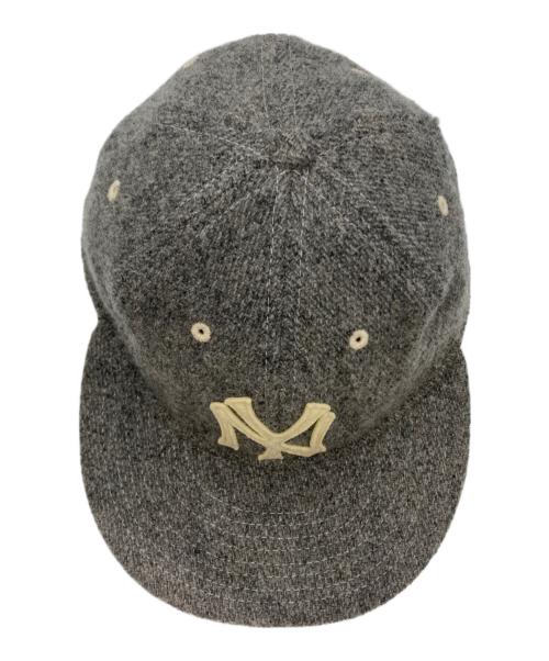 POLO RALPH LAUREN（ポロ・ラルフローレン）POLO RALPH LAUREN (ポロ・ラルフローレン) New Era (ニューエラ) ウール混キャップ グレーの古着・服飾アイテム