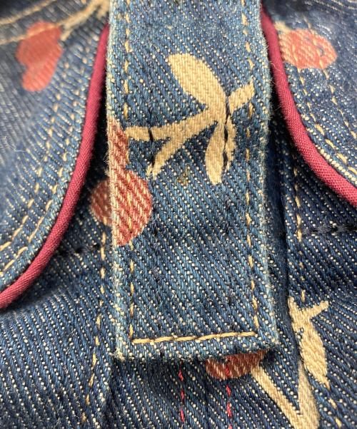 Hysteric Glamour（ヒステリックグラマー）Hysteric Glamour (ヒステリックグラマー) チェリー柄デニムリュック インディゴの古着・服飾アイテム