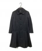 tricot COMME des GARCONSトリココムデギャルソン）の古着「丸ボタンロングコート」｜ブラック
