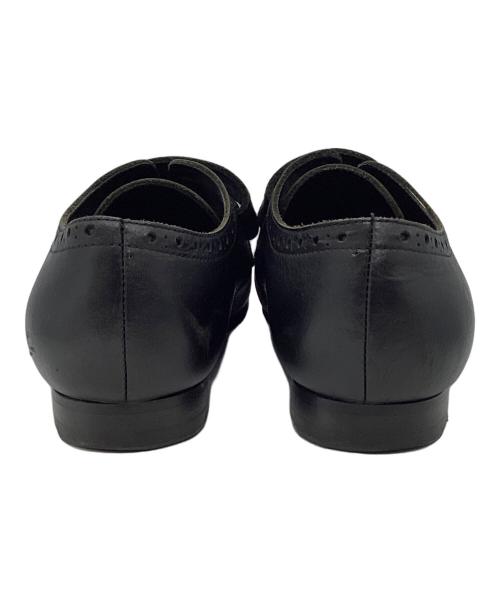 tricot COMME des GARCONS（トリココムデギャルソン）tricot COMME des GARCONS (トリココムデギャルソン) 1スナップ メダリオン レザーシューズ ブラック サイズ:24の古着・服飾アイテム