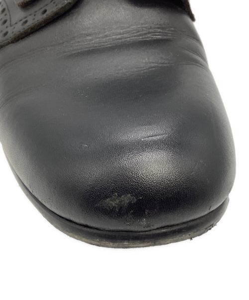 tricot COMME des GARCONS（トリココムデギャルソン）tricot COMME des GARCONS (トリココムデギャルソン) 1スナップ メダリオン レザーシューズ ブラック サイズ:24の古着・服飾アイテム