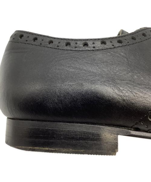 tricot COMME des GARCONS（トリココムデギャルソン）tricot COMME des GARCONS (トリココムデギャルソン) 1スナップ メダリオン レザーシューズ ブラック サイズ:24の古着・服飾アイテム