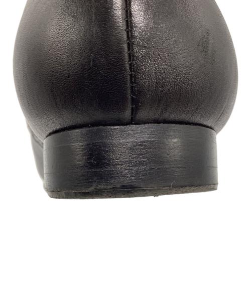 tricot COMME des GARCONS（トリココムデギャルソン）tricot COMME des GARCONS (トリココムデギャルソン) 1スナップ メダリオン レザーシューズ ブラック サイズ:24の古着・服飾アイテム