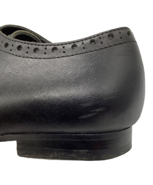 tricot COMME des GARCONS（トリココムデギャルソン）tricot COMME des GARCONS (トリココムデギャルソン) 1スナップ メダリオン レザーシューズ ブラック サイズ:24の古着・服飾アイテム