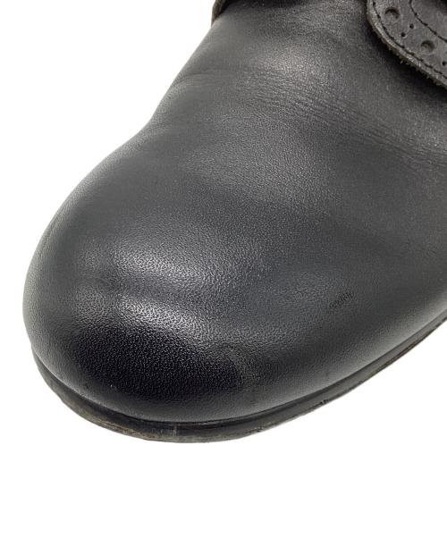 tricot COMME des GARCONS（トリココムデギャルソン）tricot COMME des GARCONS (トリココムデギャルソン) 1スナップ メダリオン レザーシューズ ブラック サイズ:24の古着・服飾アイテム