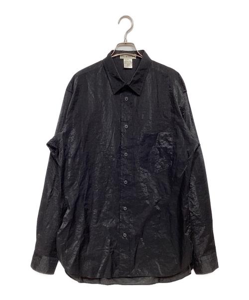 ISSEY MIYAKE MEN（イッセイミヤケメン）ISSEY MIYAKE MEN (イッセイミヤケメン) ナイロンコットンシャツ ブラック サイズ:XLの古着・服飾アイテム