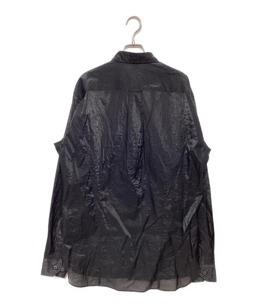 ISSEY MIYAKE MEN（イッセイミヤケメン）ISSEY MIYAKE MEN (イッセイミヤケメン) ナイロンコットンシャツ ブラック サイズ:XLの古着・服飾アイテム