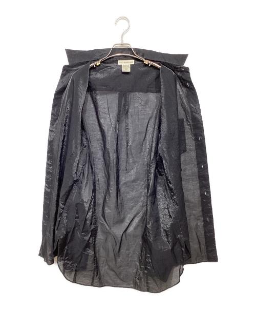 ISSEY MIYAKE MEN（イッセイミヤケメン）ISSEY MIYAKE MEN (イッセイミヤケメン) ナイロンコットンシャツ ブラック サイズ:XLの古着・服飾アイテム