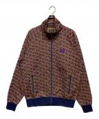 Needlesニードルズ）の古着「Track Jacket - Poly Jq.（トラック ジャケット ポリ）」｜ネイビー×ボルドー