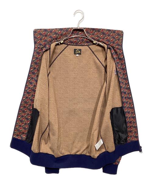 Needles（ニードルズ）Needles (ニードルズ) Track Jacket - Poly Jq.（トラック ジャケット ポリ） ネイビー×ボルドー サイズ:Mの古着・服飾アイテム