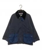 Barbourバブアー）の古着「切替オーバーサイズビデイルジャケット」｜ネイビー×ブラック