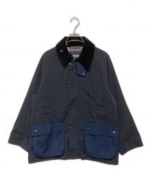 Barbour（バブアー）の古着「切替オーバーサイズビデイルジャケット」｜ネイビー×ブラック