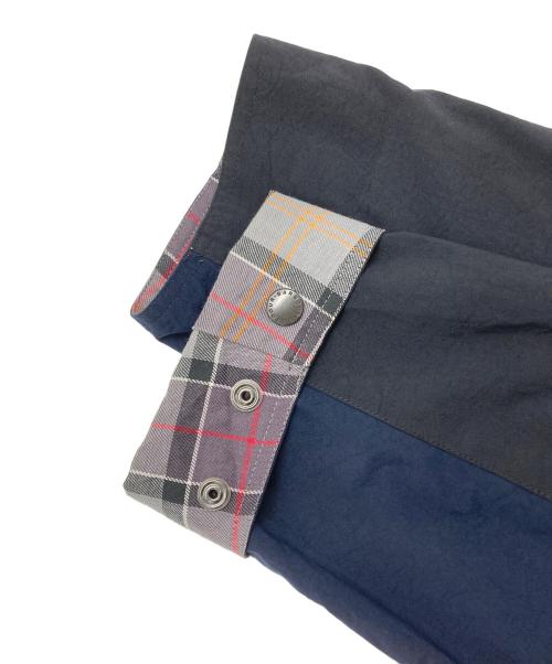 Barbour（バブアー）Barbour (バブアー) 切替オーバーサイズビデイルジャケット ネイビー×ブラック サイズ:36の古着・服飾アイテム