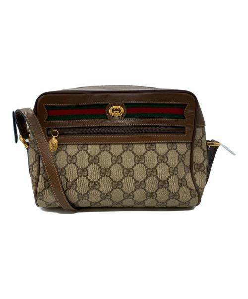 GUCCI（グッチ）GUCCI (グッチ) GG柄シェリーラインショルダーバッグ ブラウンの古着・服飾アイテム