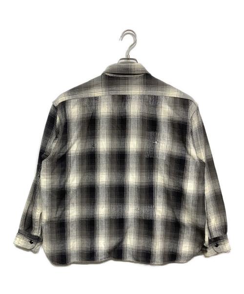 SAINT MICHAEL（セントマイケル）SAINT MICHAEL (セントマイケル) BerBerJin (ベンベルジン) BB FRANNEL SHIRT CHECK グレー サイズ:Mの古着・服飾アイテム