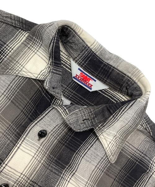 SAINT MICHAEL（セントマイケル）SAINT MICHAEL (セントマイケル) BerBerJin (ベンベルジン) BB FRANNEL SHIRT CHECK グレー サイズ:Mの古着・服飾アイテム