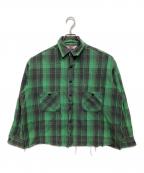 SAINT MICHAEL×BerBerJinセントマイケル×ベンベルジン）の古着「FRNL CHECK SHIRTS」｜グリーン