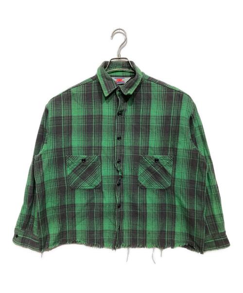 SAINT MICHAEL（セントマイケル）SAINT MICHAEL (セントマイケル) BerBerJin (ベンベルジン) FRNL CHECK SHIRTS グリーン サイズ:Sの古着・服飾アイテム