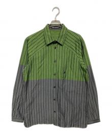ISSEY MIYAKE（イッセイミヤケ）の古着「総柄長袖シャツ」｜グリーン×グレー