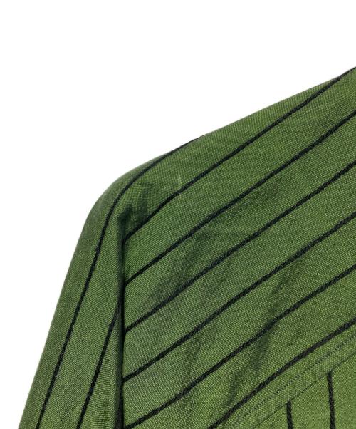 ISSEY MIYAKE（イッセイミヤケ）ISSEY MIYAKE (イッセイミヤケ) 総柄長袖シャツ グリーン×グレー サイズ:4の古着・服飾アイテム
