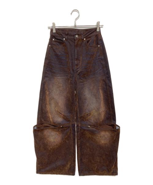 MAISON SPECIAL（メゾンスペシャル）MAISON SPECIAL (メゾンスペシャル) Cover Leg Flocky Denim Pants ブラウン サイズ:34の古着・服飾アイテム