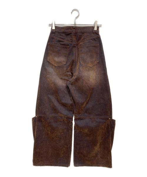 MAISON SPECIAL（メゾンスペシャル）MAISON SPECIAL (メゾンスペシャル) Cover Leg Flocky Denim Pants ブラウン サイズ:34の古着・服飾アイテム