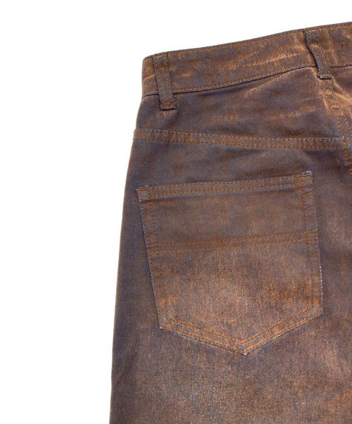 MAISON SPECIAL（メゾンスペシャル）MAISON SPECIAL (メゾンスペシャル) Cover Leg Flocky Denim Pants ブラウン サイズ:34の古着・服飾アイテム