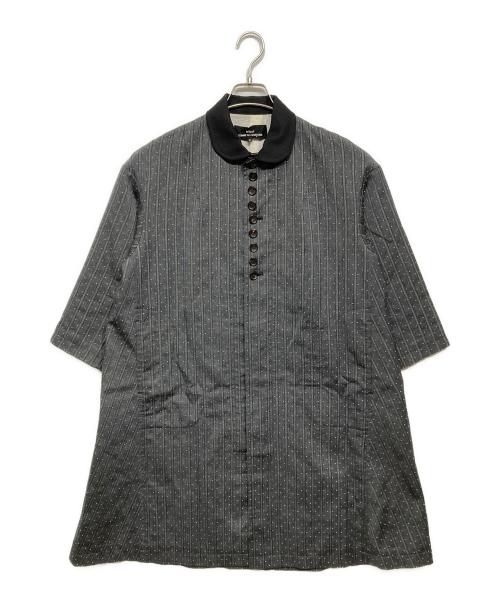 tricot COMME des GARCONS（トリココムデギャルソン）tricot COMME des GARCONS (トリココムデギャルソン) 丸襟ドットワンピース グレー サイズ:Sの古着・服飾アイテム