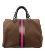 SITA PARANTICAシータパランティカ）の古着「Border Boston Bag」｜ブラウン