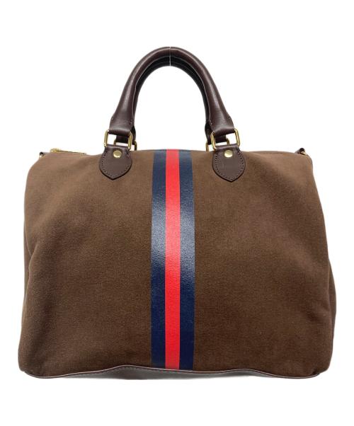 SITA PARANTICA（シータパランティカ）sita parantica (シータパランティカ) Border Boston Bag ブラウンの古着・服飾アイテム