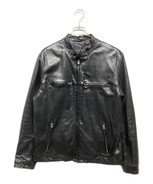 BANANA REPUBLIC（バナナリパブリック）BANANA REPUBLIC (バナナリパブリック) ラムレザーシングルライダースジャケット ブラック サイズ:XLの古着・服飾アイテム