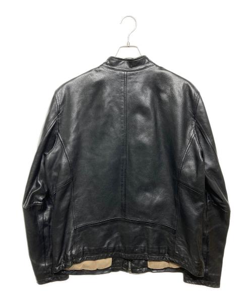 BANANA REPUBLIC（バナナリパブリック）BANANA REPUBLIC (バナナリパブリック) ラムレザーシングルライダースジャケット ブラック サイズ:XLの古着・服飾アイテム