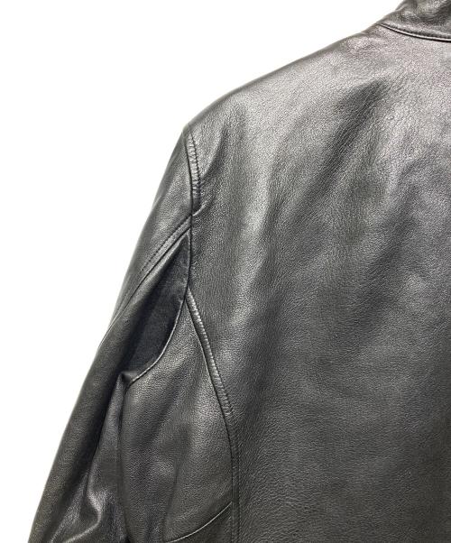 BANANA REPUBLIC（バナナリパブリック）BANANA REPUBLIC (バナナリパブリック) ラムレザーシングルライダースジャケット ブラック サイズ:XLの古着・服飾アイテム