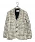 AMI PARIS（アミ パリス）の古着「Check Wool Semi-Lined Jacket」｜ホワイト×ブラック