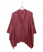 Vivienne Westwood RED LABELヴィヴィアンウエストウッドレッドレーベル）の古着「オーブ刺繍ワイドカーディガン」｜レッド