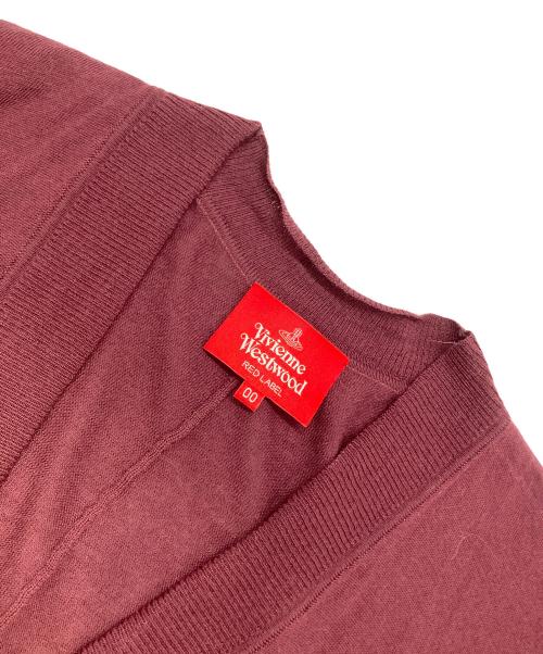 Vivienne Westwood RED LABEL（ヴィヴィアンウエストウッドレッドレーベル）Vivienne Westwood RED LABEL (ヴィヴィアンウエストウッドレッドレーベル) オーブ刺繍ワイドカーディガン レッド サイズ:00の古着・服飾アイテム