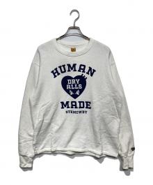 HUMAN MADE（ヒューマンメイド）の古着「ミリタリープリントスウェット」｜ホワイト×ネイビー