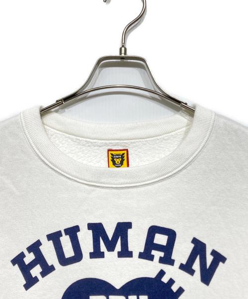 HUMAN MADE（ヒューマンメイド）HUMAN MADE (ヒューマンメイド) ミリタリープリントスウェット ホワイト×ネイビー サイズ:Lの古着・服飾アイテム