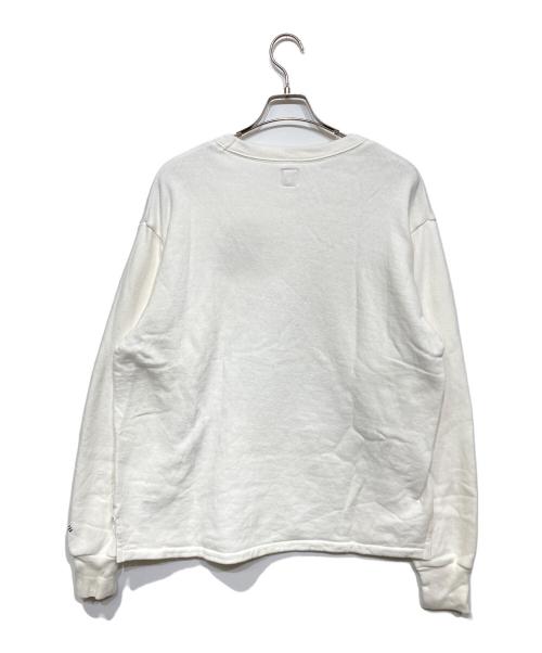 HUMAN MADE（ヒューマンメイド）HUMAN MADE (ヒューマンメイド) ミリタリープリントスウェット ホワイト×ネイビー サイズ:Lの古着・服飾アイテム