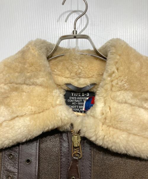 SCHOTT BROS.（ショットブロス）SCHOTT BROS. (ショットブロス) TYPE B-3 ムートンジャケット ブラウン サイズ:42の古着・服飾アイテム
